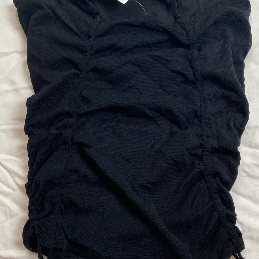 NWT Urban Outfitters Ruched Drawstring Mesh Tank S - Picture 6 of 6